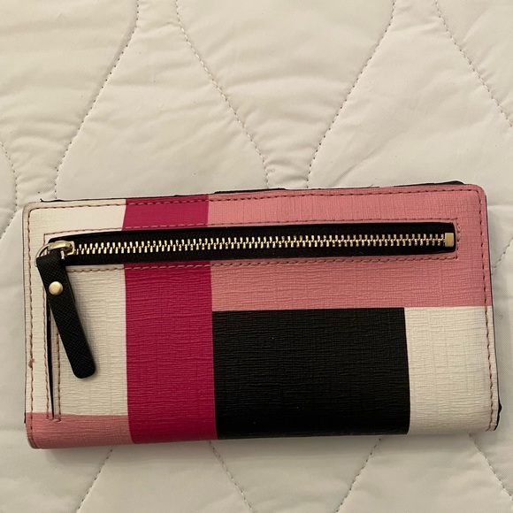 COPY - Kate Spade pink, white, black bifold wallet - Picture 2 of 7